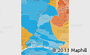 Political Shades Map of Neembucu