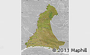 Satellite Map of Neembucu, lighten, desaturated