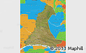 Satellite Map of Neembucu, political outside
