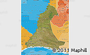 Satellite Map of Neembucu, political shades outside