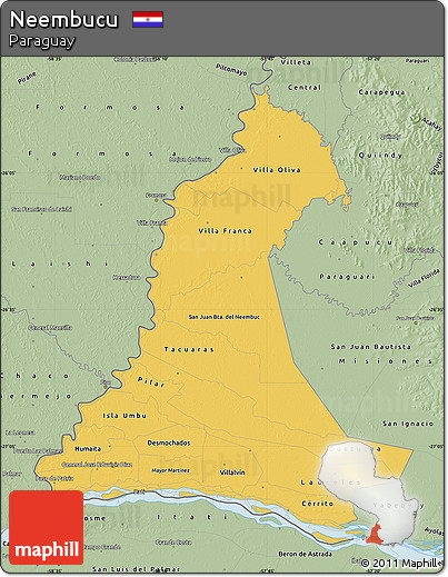 Savanna Style Map of Neembucu