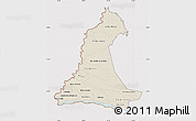 Shaded Relief Map of Neembucu, cropped outside