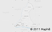 Silver Style Map of Neembucu, single color outside