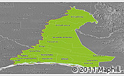 Physical Panoramic Map of Neembucu, desaturated