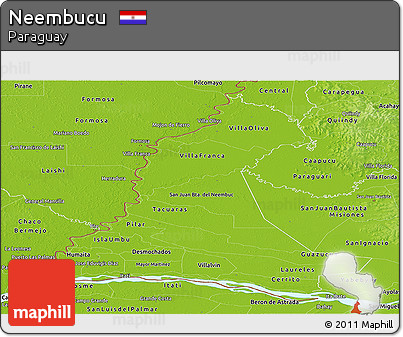 Physical Panoramic Map of Neembucu