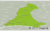 Physical Panoramic Map of Neembucu, lighten, semi-desaturated