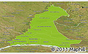 Physical Panoramic Map of Neembucu, satellite outside