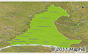 Physical Panoramic Map of Neembucu, satellite outside