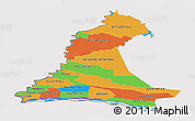 Political Panoramic Map of Neembucu, cropped outside