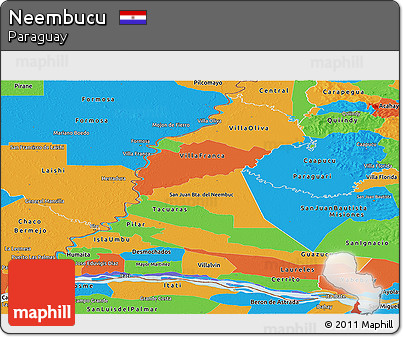 Political Panoramic Map of Neembucu