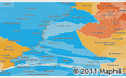 Political Shades Panoramic Map of Neembucu