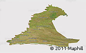 Satellite Panoramic Map of Neembucu, cropped outside