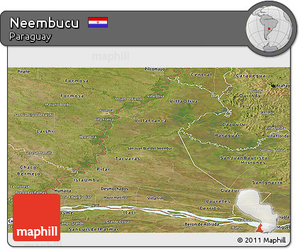Satellite Panoramic Map of Neembucu