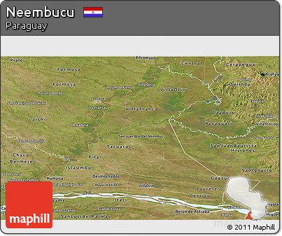 Satellite Panoramic Map of Neembucu