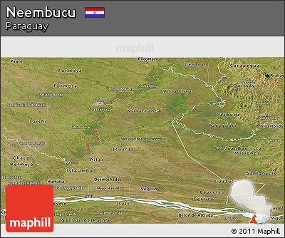 Satellite Panoramic Map of Neembucu