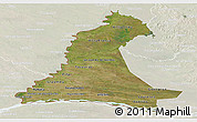 Satellite Panoramic Map of Neembucu, lighten