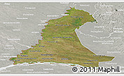 Satellite Panoramic Map of Neembucu, lighten, semi-desaturated