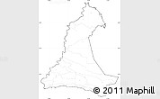 Blank Simple Map of Neembucu, cropped outside, no labels