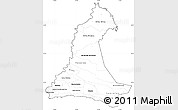 Blank Simple Map of Neembucu, cropped outside