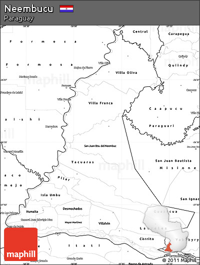 Blank Simple Map of Neembucu