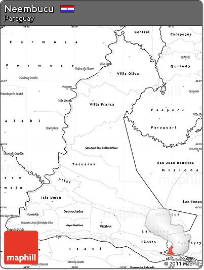 Blank Simple Map of Neembucu