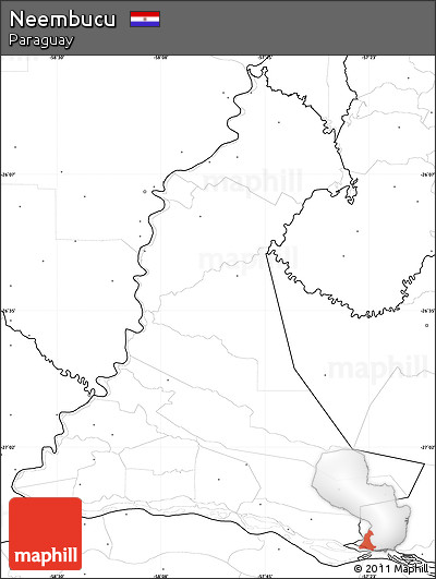 Blank Simple Map of Neembucu, no labels