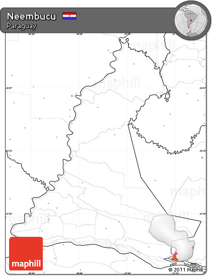 Blank Simple Map of Neembucu, no labels