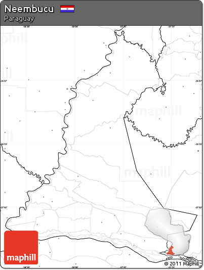 Blank Simple Map of Neembucu, no labels
