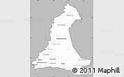 Gray Simple Map of Neembucu, cropped outside