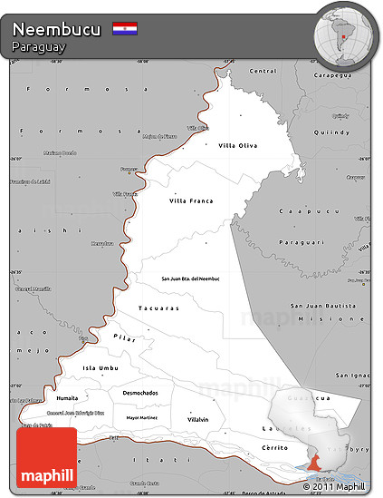Gray Simple Map of Neembucu