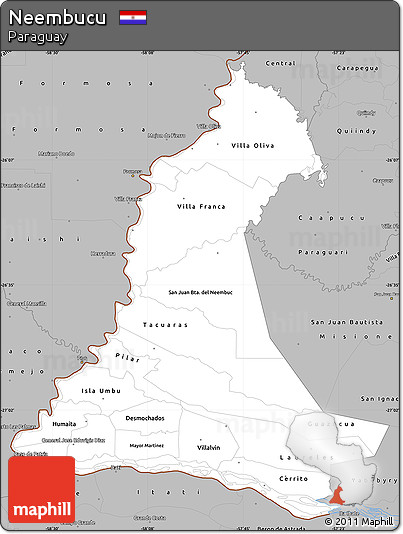 Gray Simple Map of Neembucu