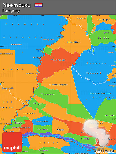 Political Simple Map of Neembucu