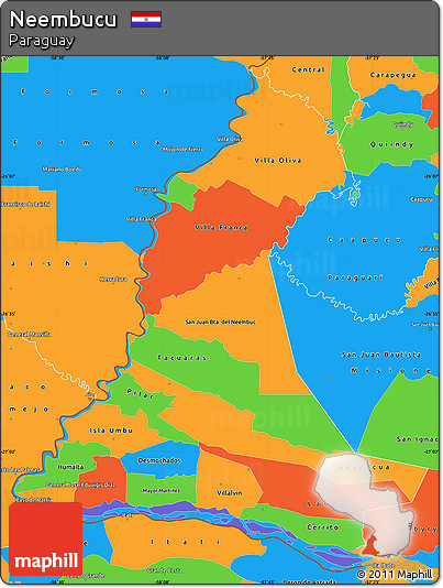Political Simple Map of Neembucu