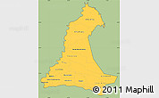 Savanna Style Simple Map of Neembucu, cropped outside