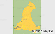 Savanna Style Simple Map of Neembucu, single color outside