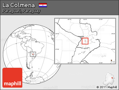 Blank Location Map of La Colmena