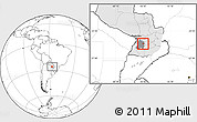 Blank Location Map of La Colmena, highlighted country, highlighted parent region
