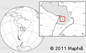 Blank Location Map of La Colmena, highlighted country
