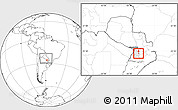 Blank Location Map of La Colmena, highlighted parent region, within the entire country