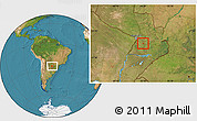 Satellite Location Map of La Colmena