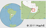 Savanna Style Location Map of La Colmena, highlighted country