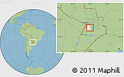 Savanna Style Location Map of La Colmena, highlighted parent region