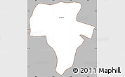 Gray Simple Map of La Colmena, cropped outside