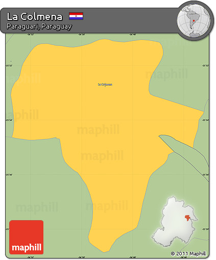 Savanna Style Simple Map of La Colmena
