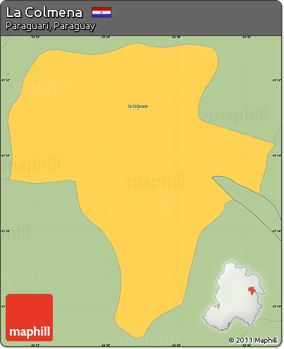 Savanna Style Simple Map of La Colmena
