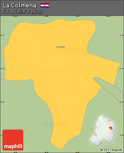 Savanna Style Simple Map of La Colmena