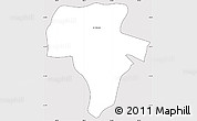 Silver Style Simple Map of La Colmena, cropped outside