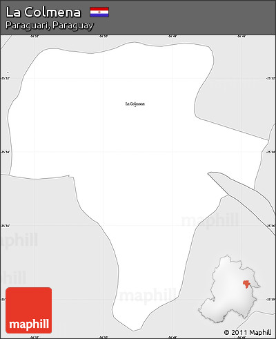 Silver Style Simple Map of La Colmena