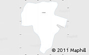 Silver Style Simple Map of La Colmena, single color outside