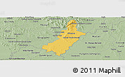 Savanna Style Panoramic Map of Mbuyapey